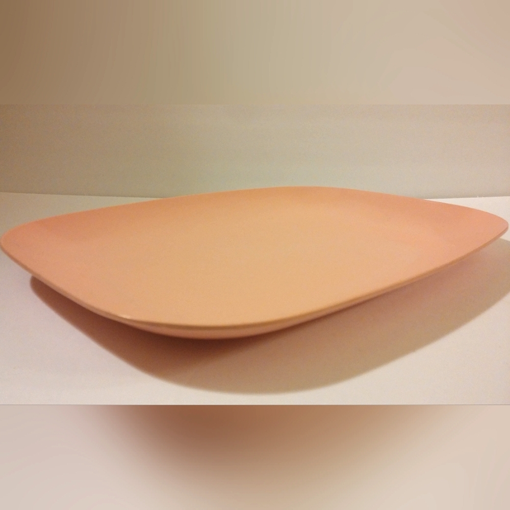 Elegant Peach-Pink Melamine Serving Platter